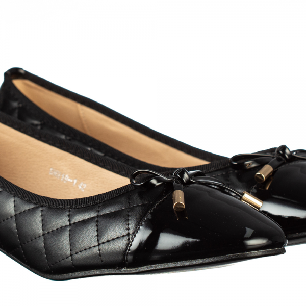 Pantofi dama cu toc negri din piele ecologica Grece, 3 - Kalapod.net